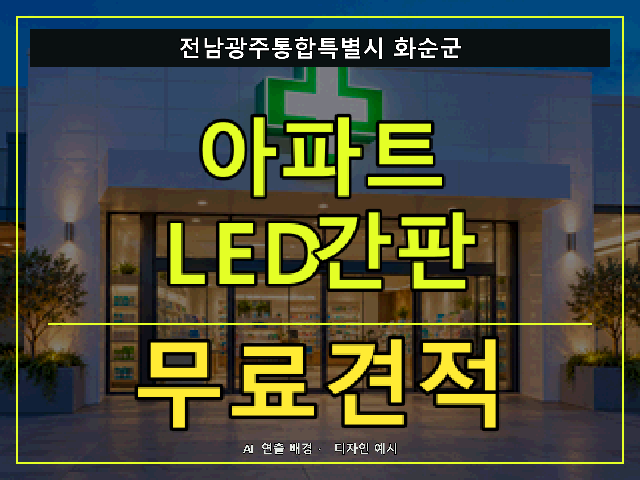 전남광주통합특별시 화순군 아파트 LED간판 무료견적 안내 썸네일 · AI 연출 배경