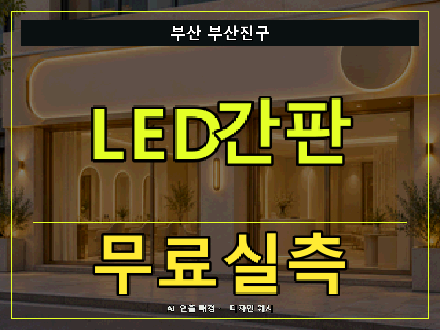 부산 부산진구 LED간판 무료실측 안내 썸네일 · AI 연출 배경