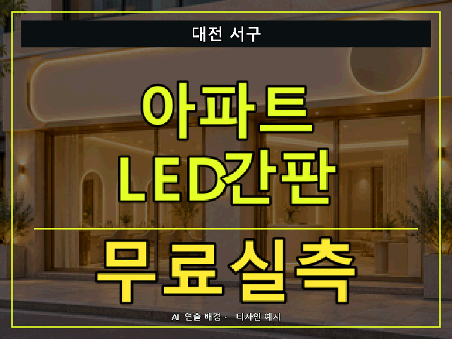대전 서구 아파트 LED간판 무료실측 안내 썸네일 · AI 연출 배경