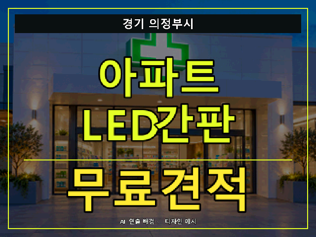 경기 의정부시 아파트 LED간판 무료견적 안내 썸네일 · AI 연출 배경