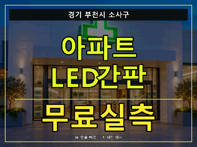 경기 부천시 소사구 아파트 LED간판 무료실측 안내 썸네일 · AI 연출 배경