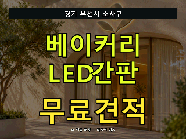 경기 부천시 소사구 베이커리 LED간판 무료견적 안내 썸네일 · AI 연출 배경