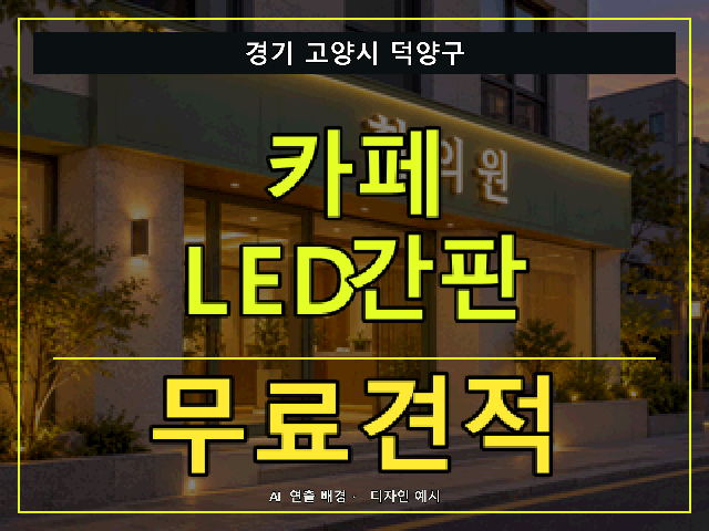 경기 고양시 덕양구 카페 LED간판 무료견적 안내 썸네일 · AI 연출 배경