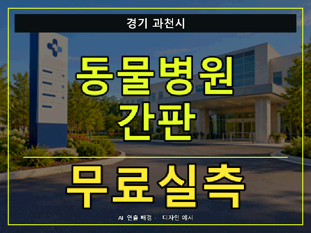 경기 과천시 동물병원 간판 무료실측 안내 썸네일 · AI 연출 배경