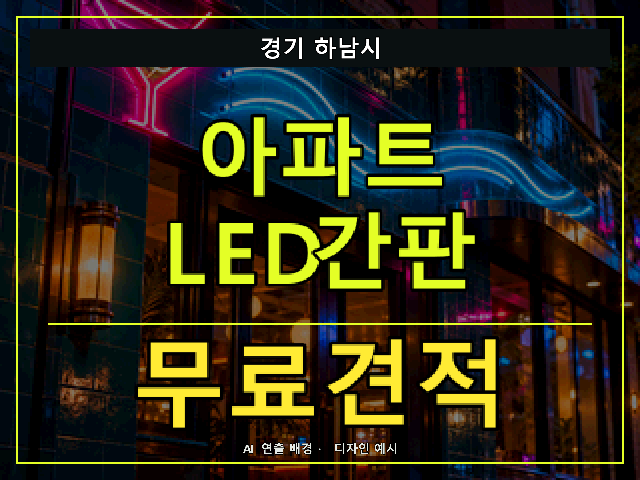 경기 하남시 아파트 LED간판 무료견적 안내 썸네일 · AI 연출 배경