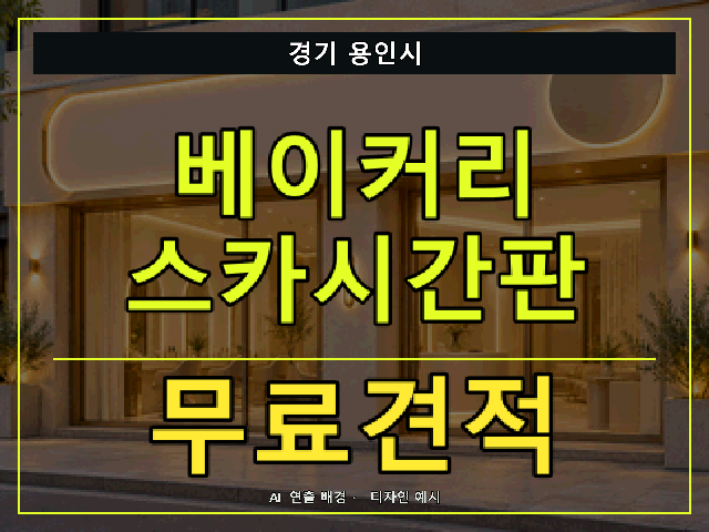 경기 용인시 베이커리 스카시간판 무료견적 안내 썸네일 · AI 연출 배경