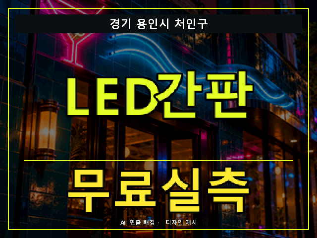 경기 용인시 처인구 LED간판 무료실측 안내 썸네일 · AI 연출 배경