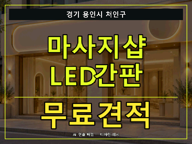 경기 용인시 처인구 마사지샵 LED간판 무료견적 안내 썸네일 · AI 연출 배경