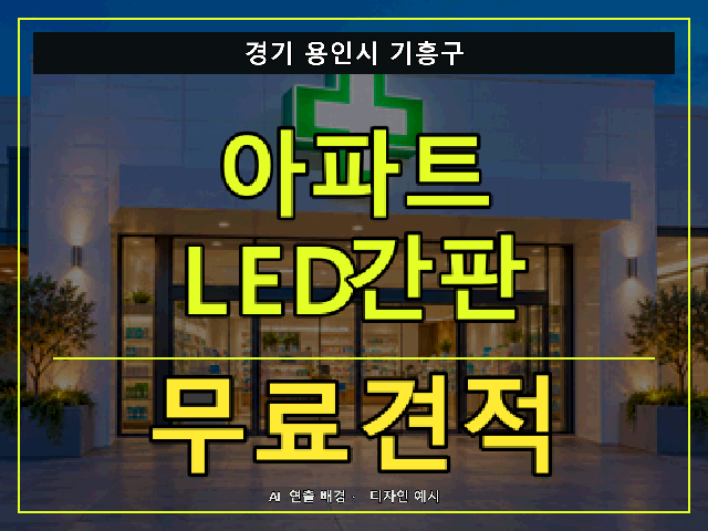 경기 용인시 기흥구 아파트 LED간판 무료견적 안내 썸네일 · AI 연출 배경