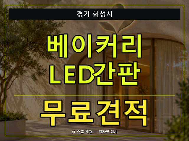 경기 화성시 베이커리 LED간판 무료견적 안내 썸네일 · AI 연출 배경