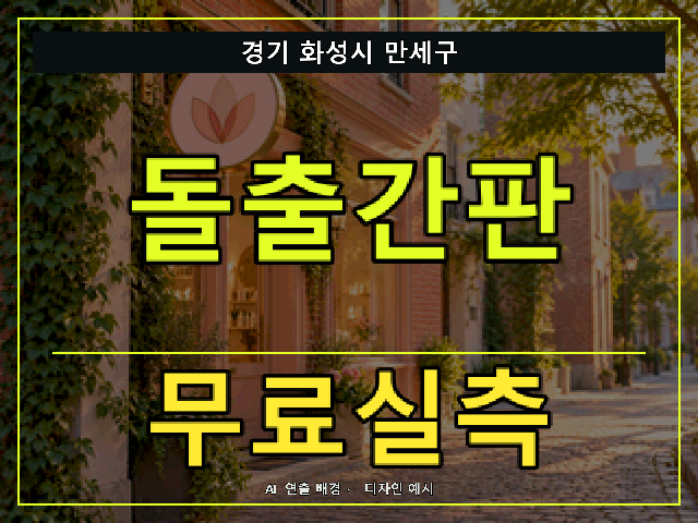 경기 화성시 만세구 돌출간판 무료실측 안내 썸네일 · AI 연출 배경