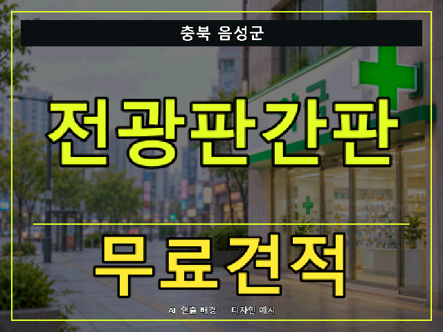 충북 음성군 전광판간판 무료견적 안내 썸네일 · AI 연출 배경