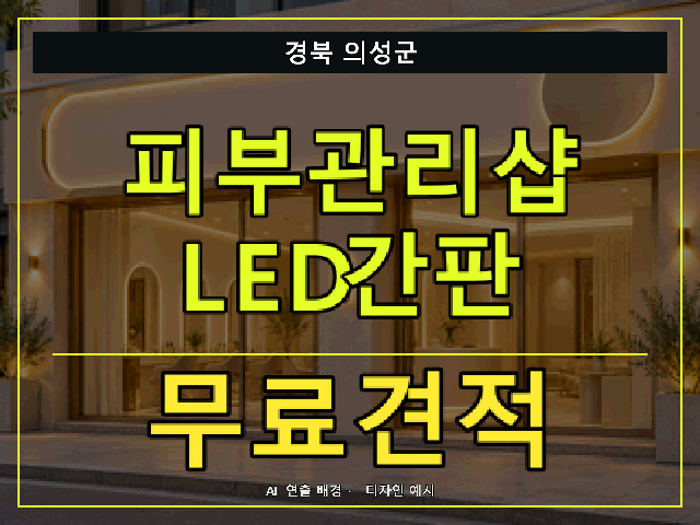 경북 의성군 피부관리샵 LED간판 무료견적 안내 썸네일 · AI 연출 배경