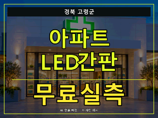경북 고령군 아파트 LED간판 무료실측 안내 썸네일 · AI 연출 배경
