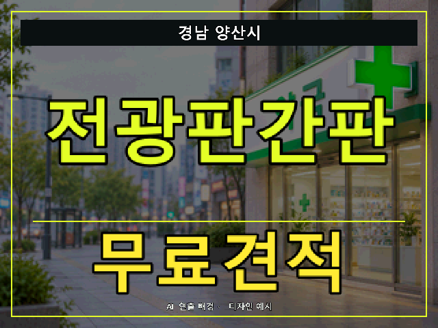 경남 양산시 전광판간판 무료견적 안내 썸네일 · AI 연출 배경