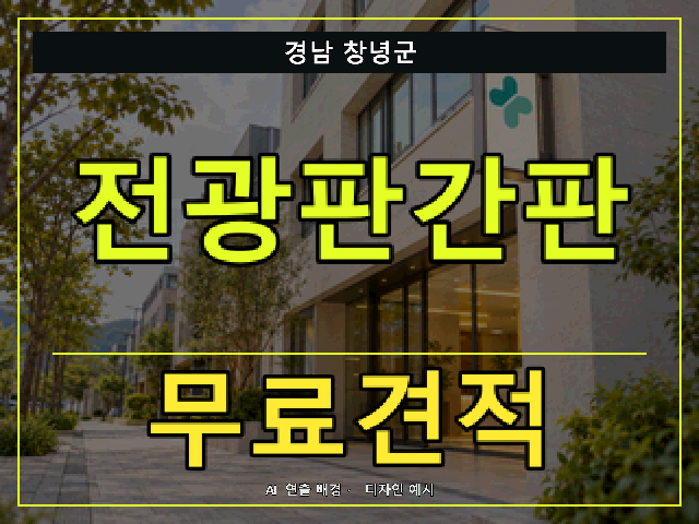경남 창녕군 전광판간판 무료견적 안내 썸네일 · AI 연출 배경