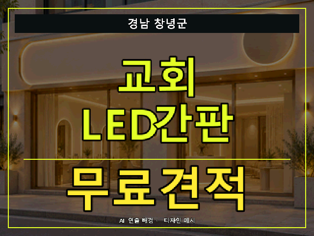 경남 창녕군 교회 LED간판 무료견적 안내 썸네일 · AI 연출 배경