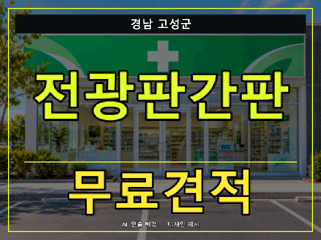 경남 고성군 전광판간판 무료견적 안내 썸네일 · AI 연출 배경