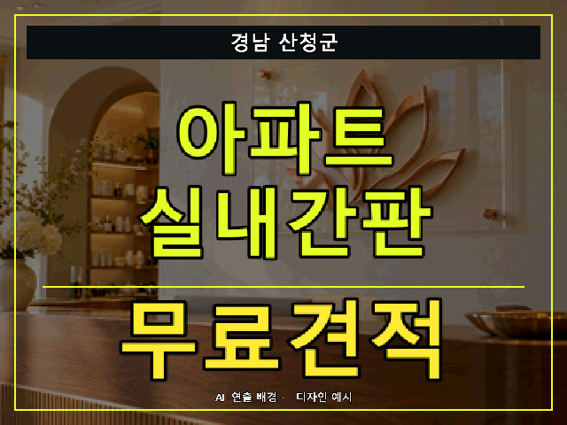 경남 산청군 아파트 실내간판 무료견적 안내 썸네일 · AI 연출 배경