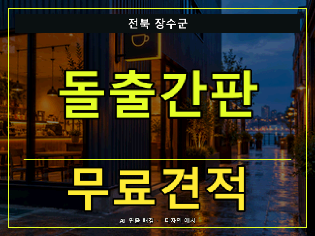 전북 장수군 돌출간판 무료견적 안내 썸네일 · AI 연출 배경