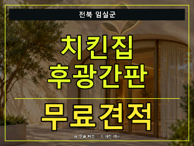 전북 임실군 치킨집 후광간판 무료견적 안내 썸네일 · AI 연출 배경