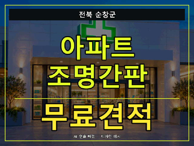 전북 순창군 아파트 조명간판 무료견적 안내 썸네일 · AI 연출 배경