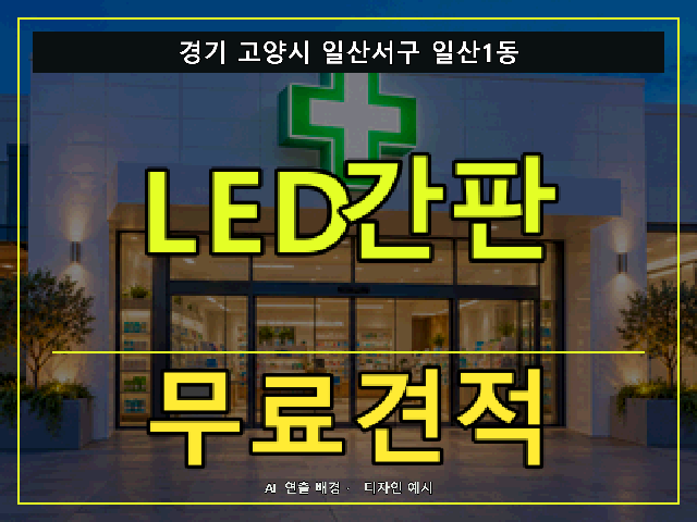 경기 고양시 일산서구 일산1동 LED간판 무료견적 안내 썸네일 · AI 연출 배경