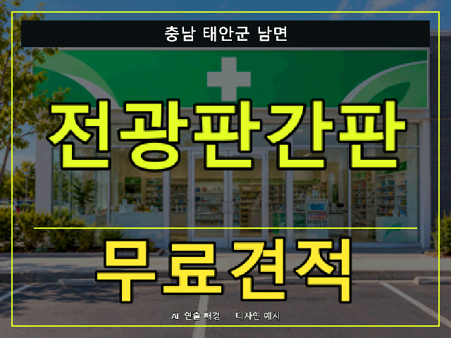 충남 태안군 남면 전광판간판 무료견적 안내 썸네일 · AI 연출 배경