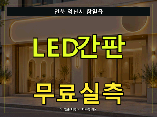 전북 익산시 함열읍 LED간판 무료실측 안내 썸네일 · AI 연출 배경
