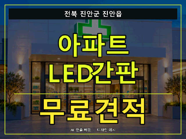 전북 진안군 진안읍 아파트 LED간판 무료견적 안내 썸네일 · AI 연출 배경