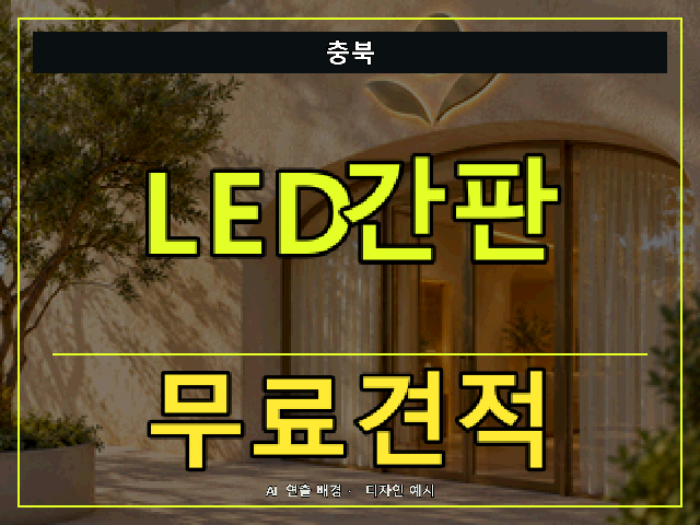 충북 LED간판 무료견적 안내 썸네일 · AI 연출 배경