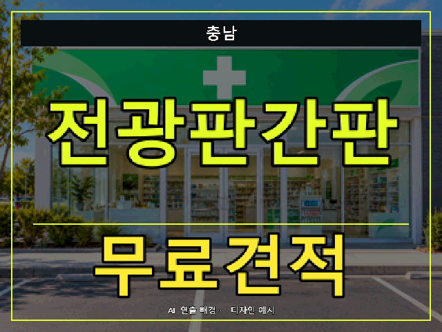 충남 전광판간판 무료견적 안내 썸네일 · AI 연출 배경