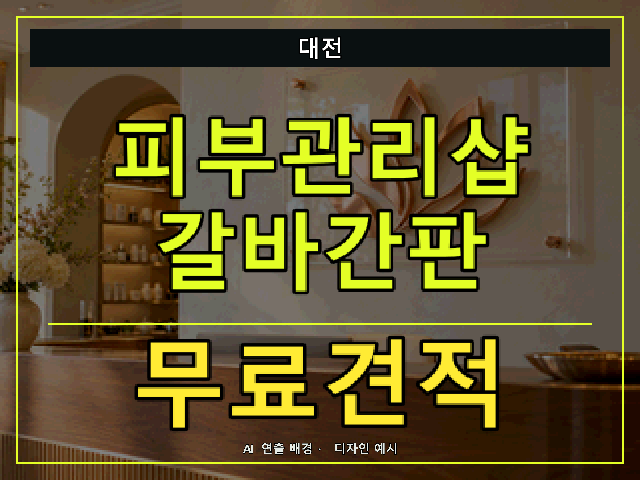 대전 피부관리샵 갈바간판 무료견적 안내 썸네일 · AI 연출 배경