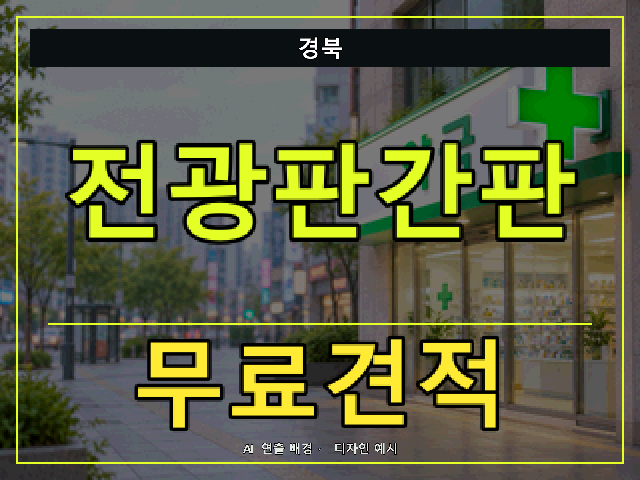 경북 전광판간판 무료견적 안내 썸네일 · AI 연출 배경