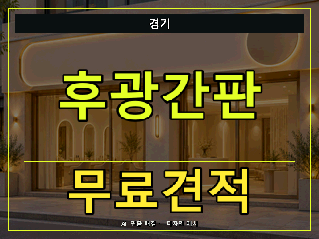 경기 후광간판 무료견적 안내 썸네일 · AI 연출 배경