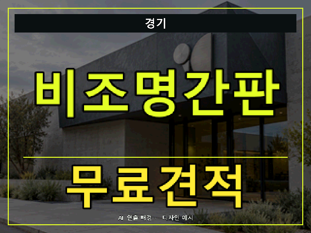 경기 비조명간판 무료견적 안내 썸네일 · AI 연출 배경