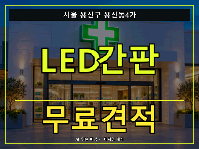 서울 용산구 용산동4가 LED간판 무료견적 안내 썸네일 · AI 연출 배경