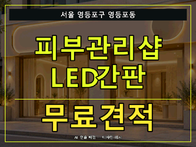 서울 영등포구 영등포동 피부관리샵 LED간판 무료견적 안내 썸네일 · AI 연출 배경