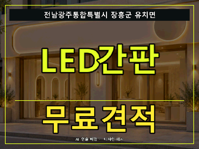 전남광주통합특별시 장흥군 유치면 LED간판 무료견적 안내 썸네일 · AI 연출 배경