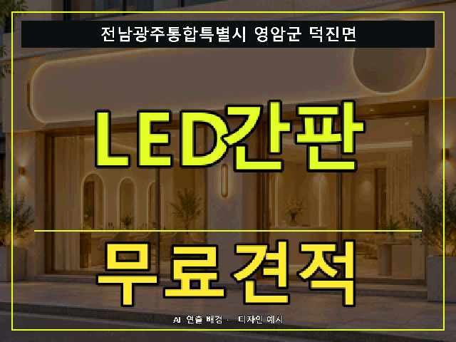 전남광주통합특별시 영암군 덕진면 LED간판 무료견적 안내 썸네일 · AI 연출 배경