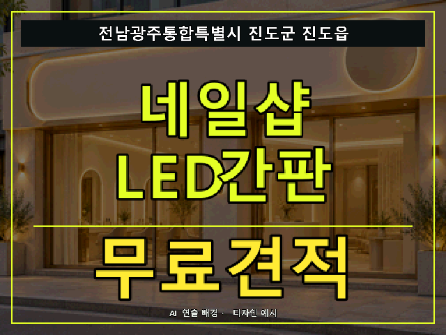 전남광주통합특별시 진도군 진도읍 네일샵 LED간판 무료견적 안내 썸네일 · AI 연출 배경