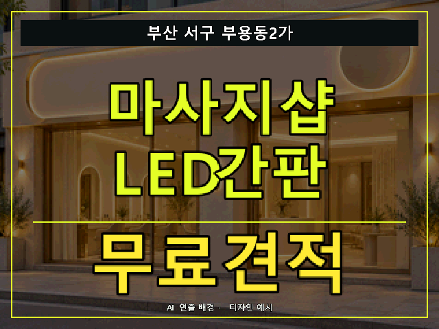 부산 서구 부용동2가 마사지샵 LED간판 무료견적 안내 썸네일 · AI 연출 배경