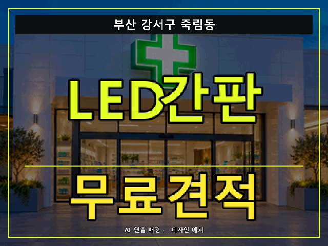 부산 강서구 죽림동 LED간판 무료견적 안내 썸네일 · AI 연출 배경