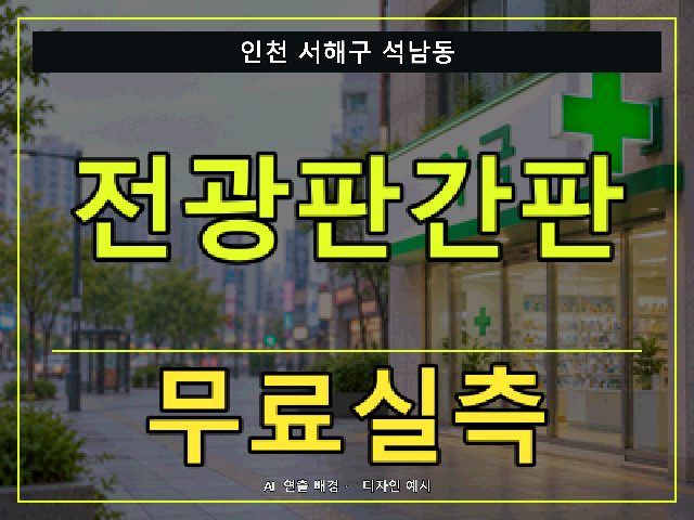 인천 서해구 석남동 전광판간판 무료실측 안내 썸네일 · AI 연출 배경