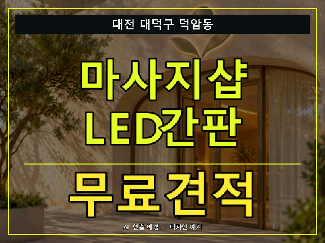 대전 대덕구 덕암동 마사지샵 LED간판 무료견적 안내 썸네일 · AI 연출 배경