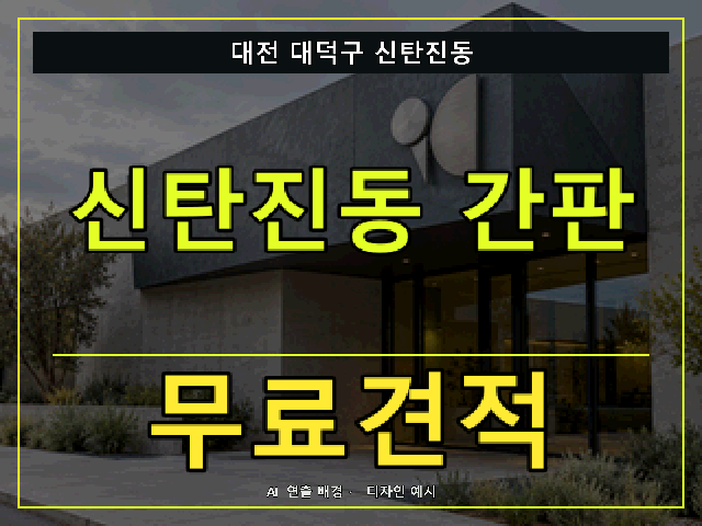 대전 대덕구 신탄진동 간판 제작 무료견적 안내 썸네일 · AI 연출 배경