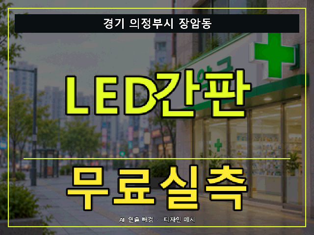 경기 의정부시 장암동 LED간판 무료실측 안내 썸네일 · AI 연출 배경