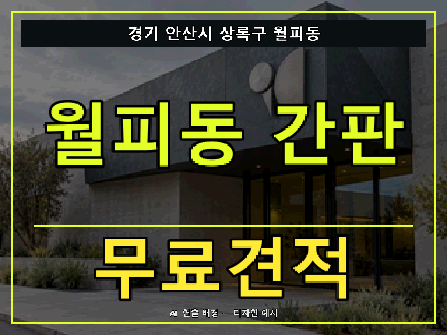 경기 안산시 상록구 월피동 간판 제작 무료견적 안내 썸네일 · AI 연출 배경