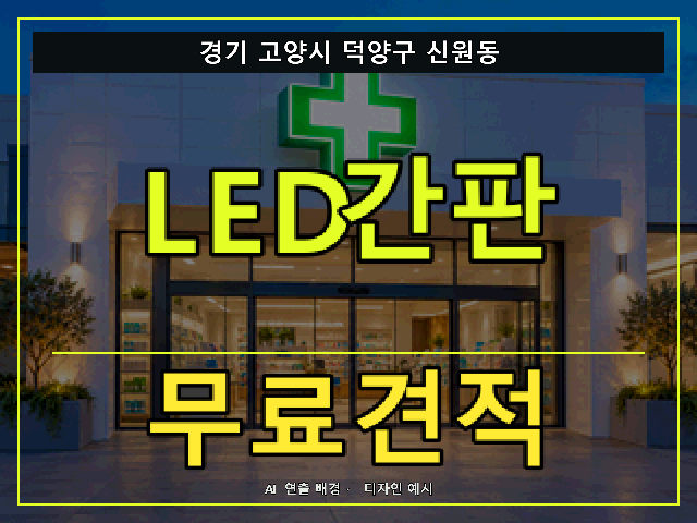 경기 고양시 덕양구 신원동 LED간판 무료견적 안내 썸네일 · AI 연출 배경