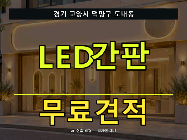 경기 고양시 덕양구 도내동 LED간판 무료견적 안내 썸네일 · AI 연출 배경